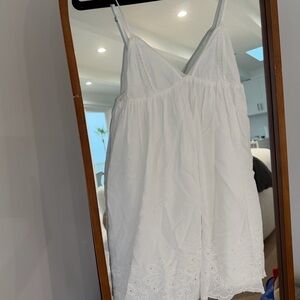 Zara white cotton eyelet dress. Brand new with tags.